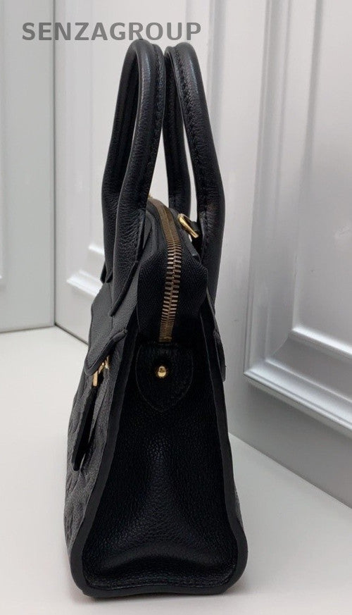 Louis Vuitton City steamer mini Bag Calfskin Top Handle Shoulder Bag Black