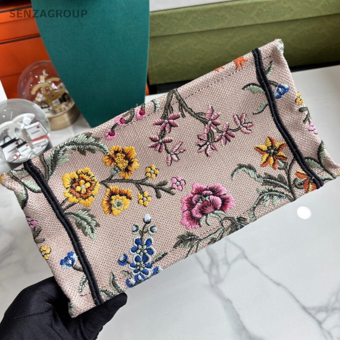 Christian Dior Book Tote PM Top Handle Handbag Women Multicolor