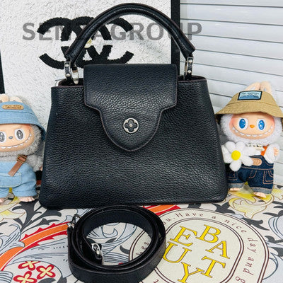 Louis Vuitton Capucines BB Black Silver Chip Handbag - Classic Women's Bag