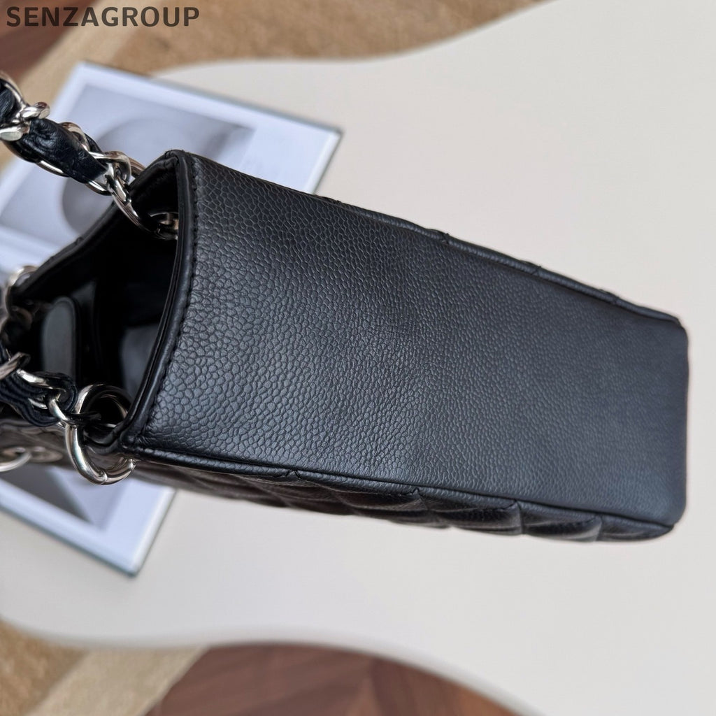 Chanel PST Tote Chain Shoulder Bag Black Silver Used Women Classic