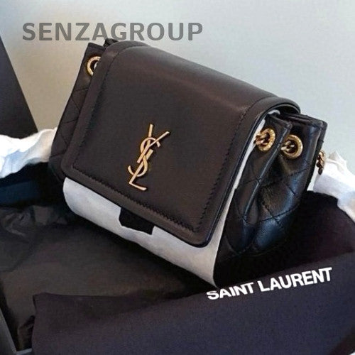 YSL Saint Laurent mini Nolita Diamond pattern Chain Strap Crossbody Brand NEW