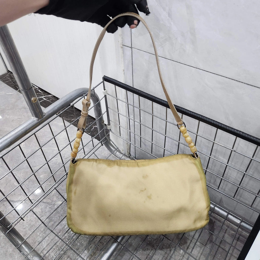 Dior Vintage Crescent Beaded Shoulder Handbag For Women