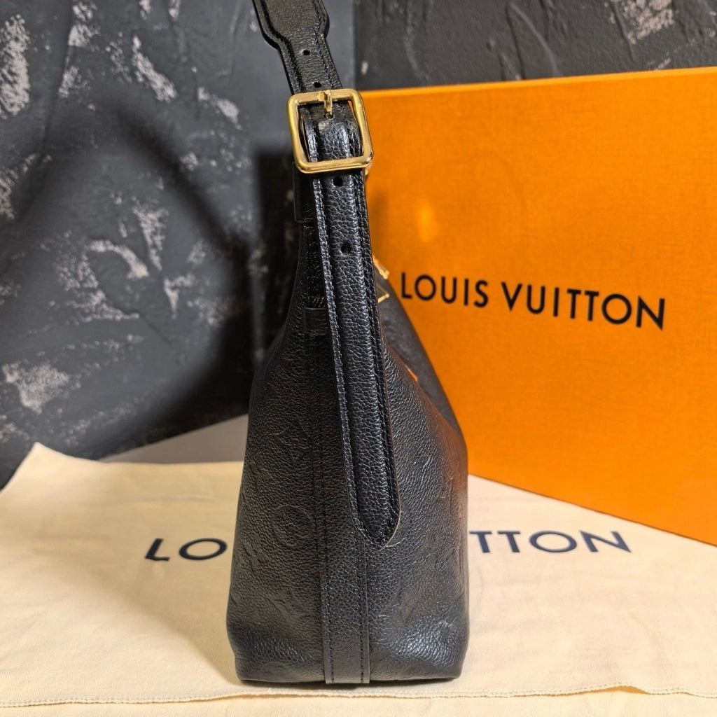 Louis Vuitton Black Leather Sac Sport Shoulder Bag For Women