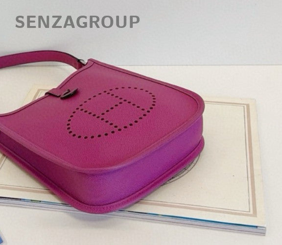 Hermes Evelyne mini Purple Shoulder Handbag Women Almost Brand NEW