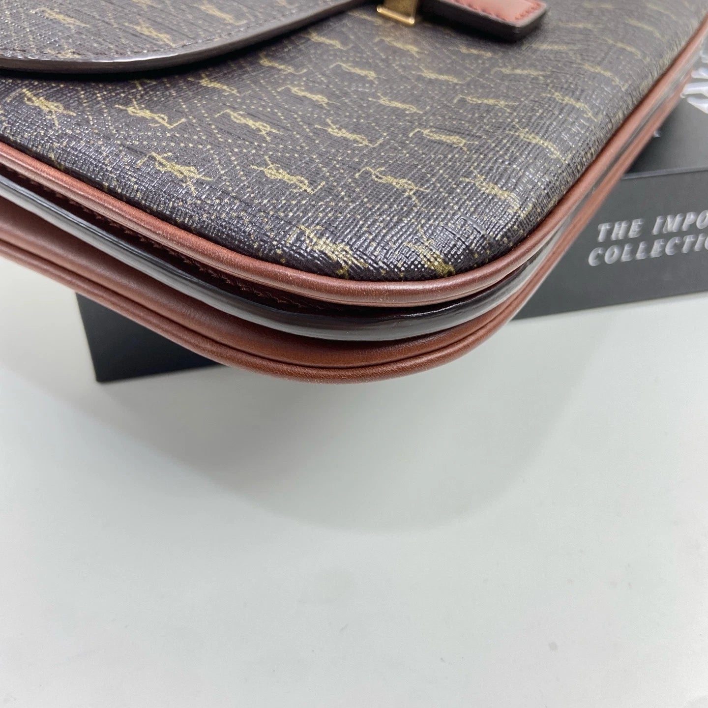 YSL LE MONOGRAMME Small Brown Leather Shoulder Crossbody Bag For Women