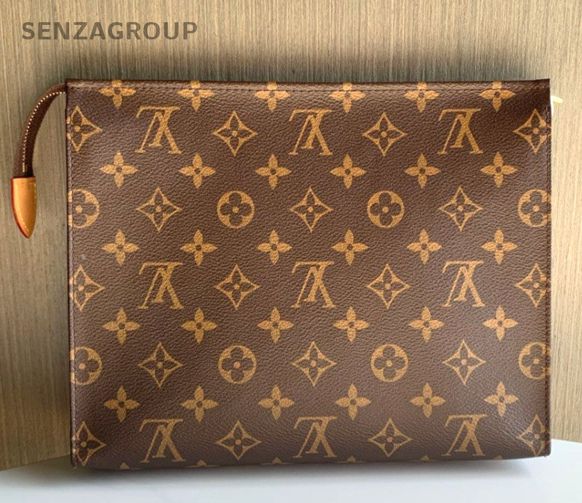 Louis Vuitton Monogram Clutch 26 Handbag Brown M47542