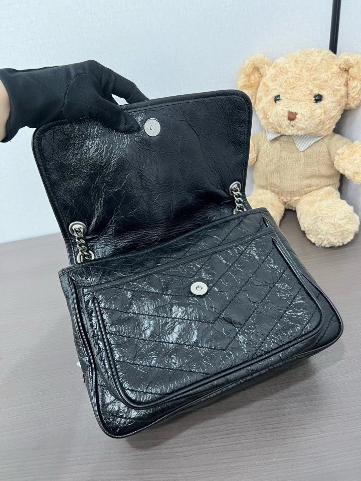 YSL Black Medium Niki Shoulder Crossbody Bag For Women