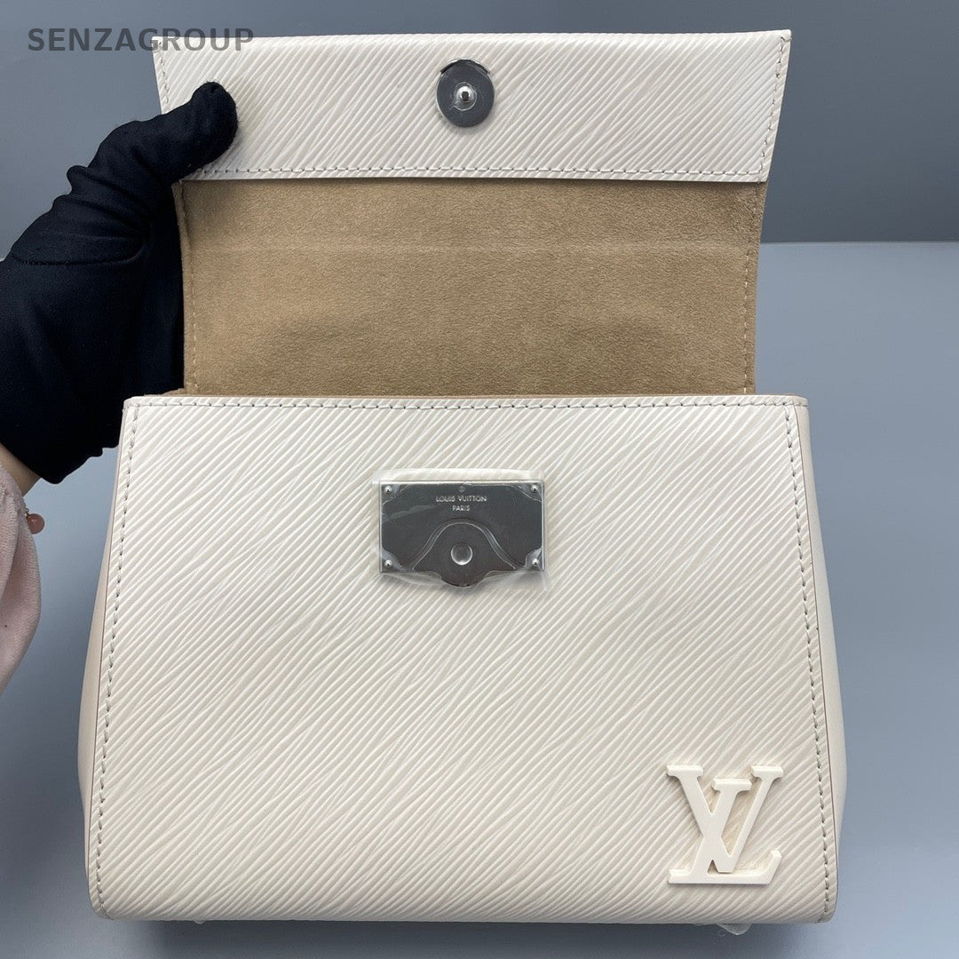 Louis Vuitton Cluny BB Epi Leather White Top Handle 2WAY Shoulder bag Women