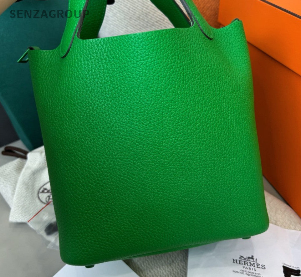 Hermes Picotin18 So Green Top Handle Bag Used Women Classic