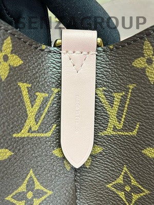 Louis Vuitton Pink Noe Bucket Bag Brown Gold Women's Classic Shoulder Crossbody