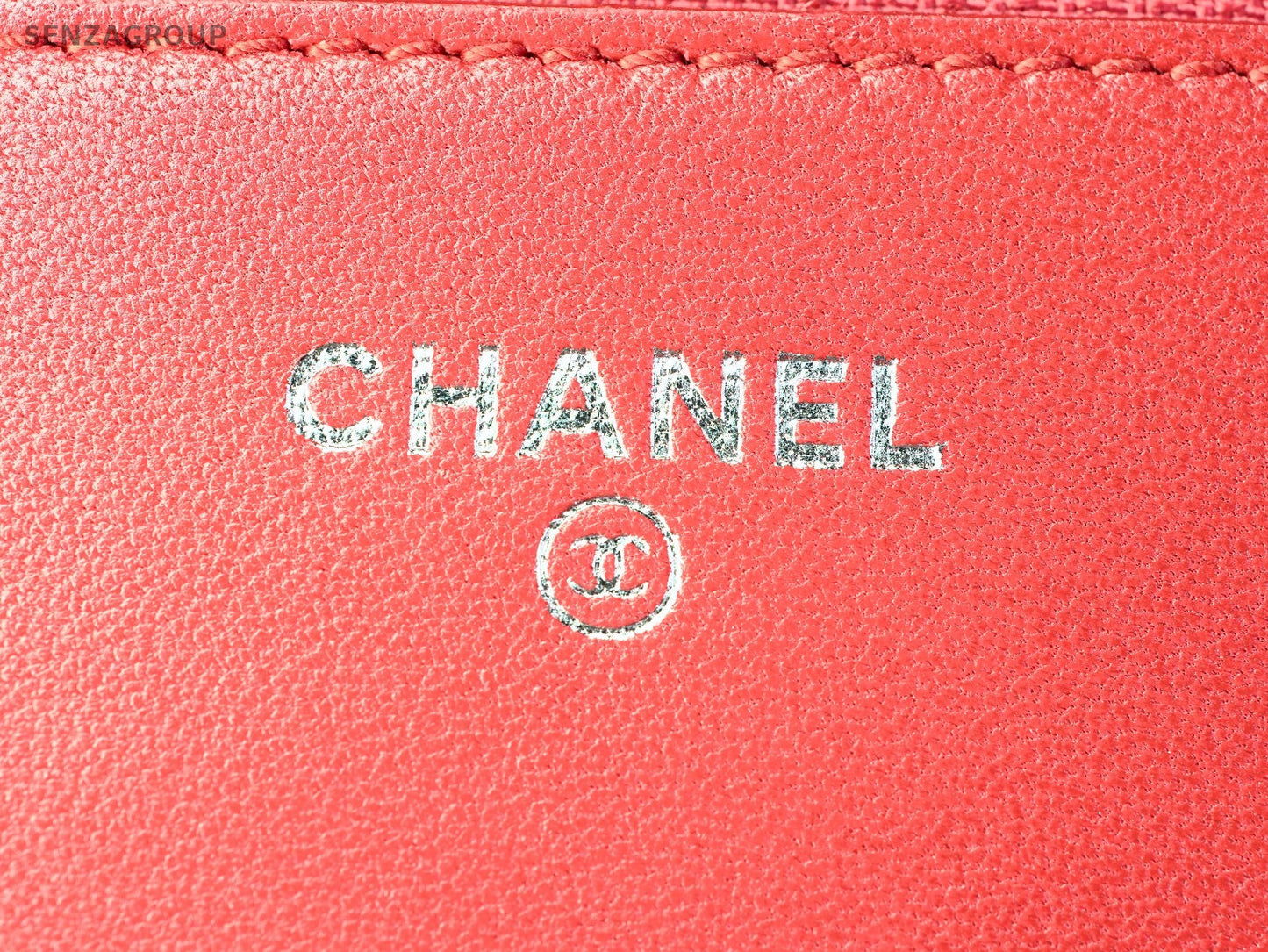 CHANEL Camellia Red wallet WOC Shoulder bag Crossbody Lambskin