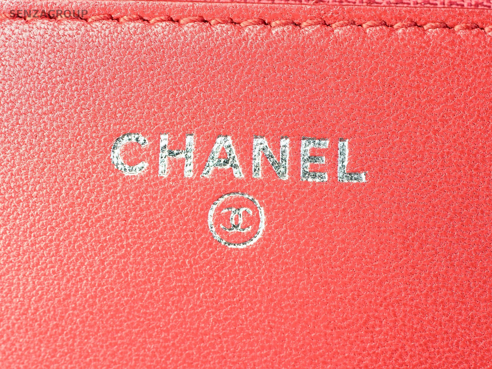 CHANEL Camellia Red wallet WOC Shoulder bag Crossbody Lambskin