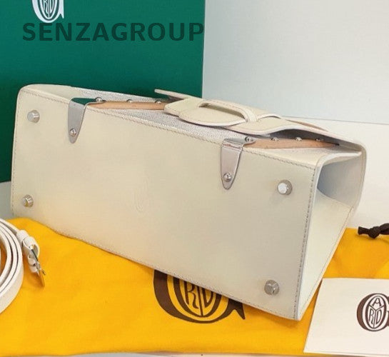 Goyard Saigon PM Top Handle Bag Crossbody White Used Women Classic