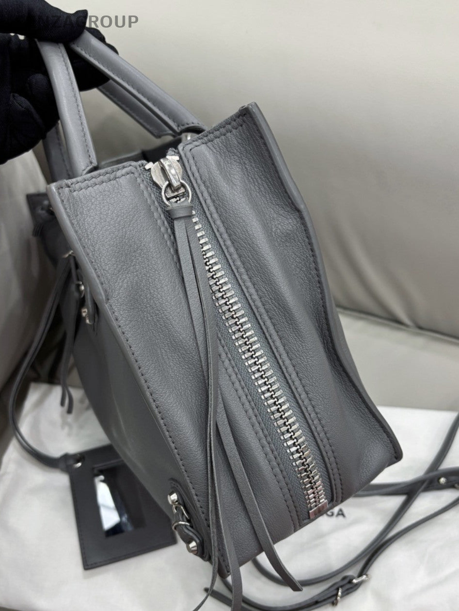 Balenciaga City Tote Top Handle Shoulder Crossbody Bag Gray Almost Brand New