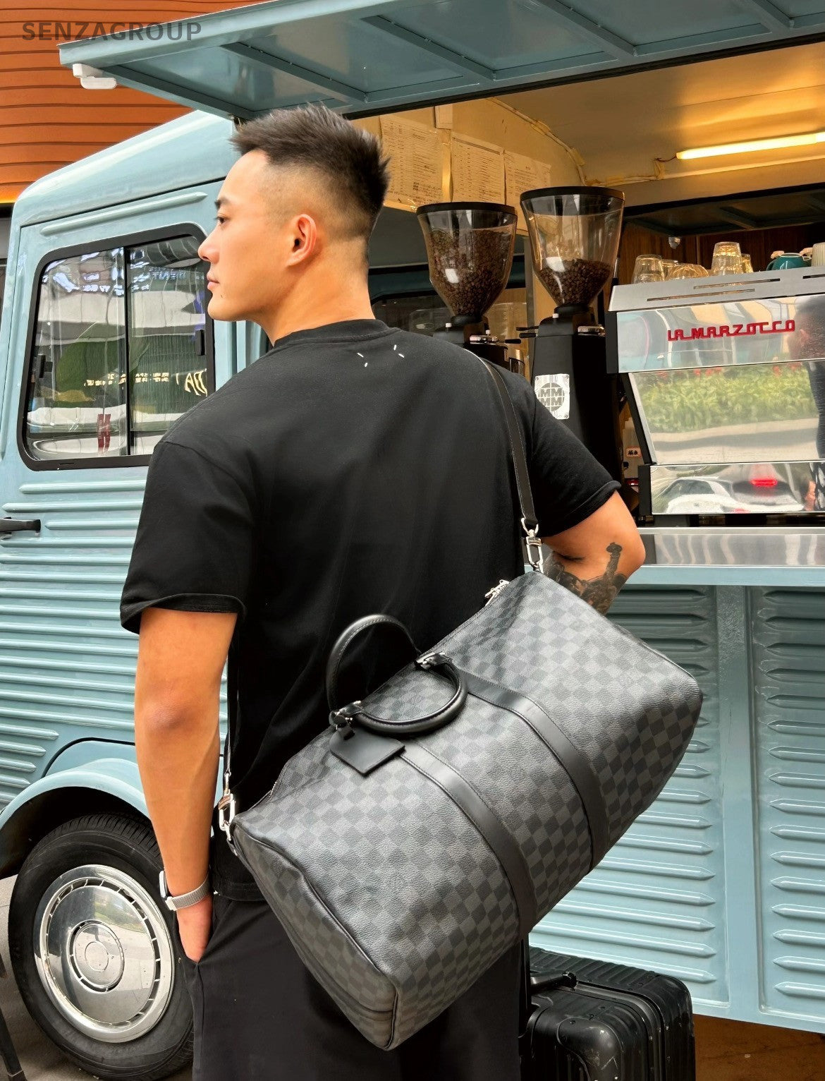 Louis Vuitton Keepall 55 Damier Ebene Black 2WAY Shoulder Almost Brand NEW