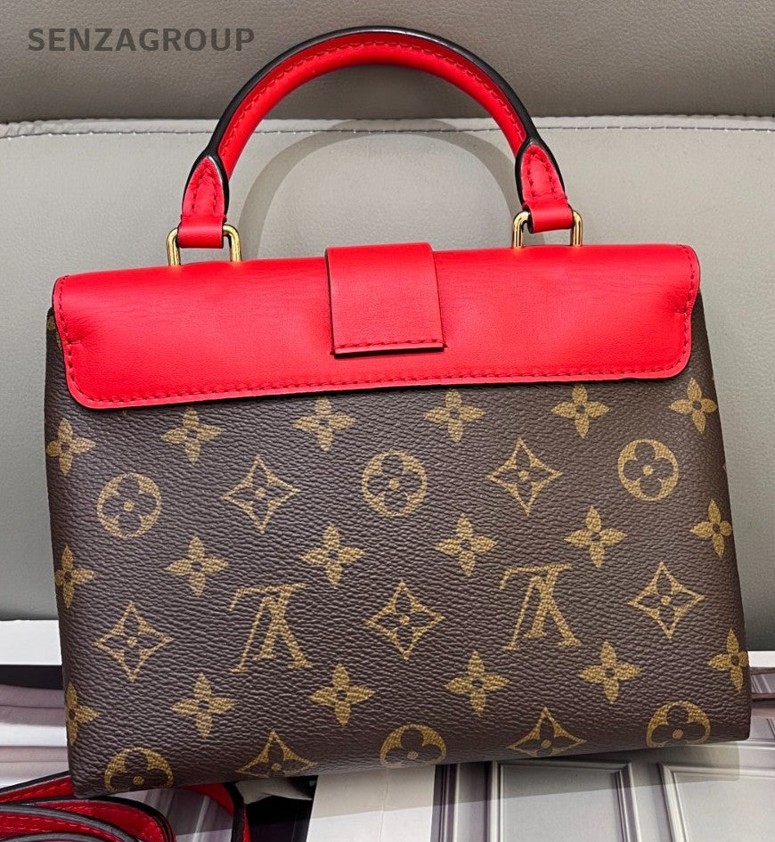 Louis Vuitton Locky BB Monogram Top Handle 2way Shoulder Handbag Women Red