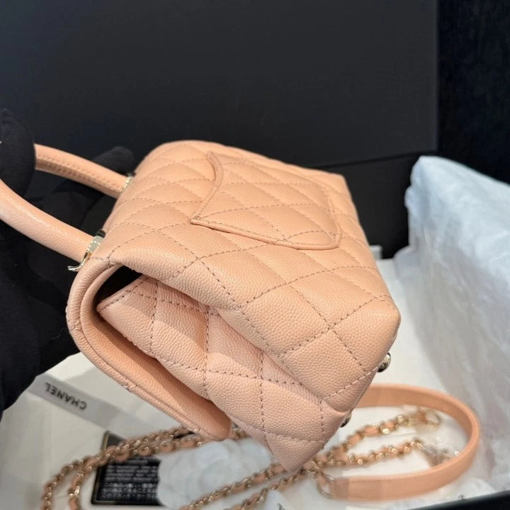 Chanel Coco Handle Mini Calfskin Top Handle Shoulder Crossbody Bag Women D