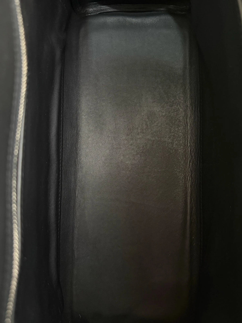 Hermes Kelly32 Evergrain Top Handle Bag Crossbody Black Silver Classic Women