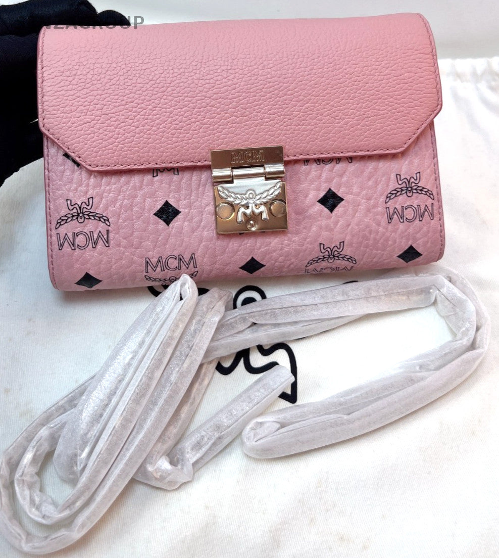 MCM Chain Strap Sakura Pink Shoulder bag PM Women