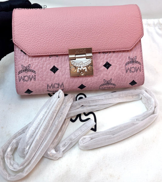 MCM Chain Strap Sakura Pink Shoulder bag PM Women