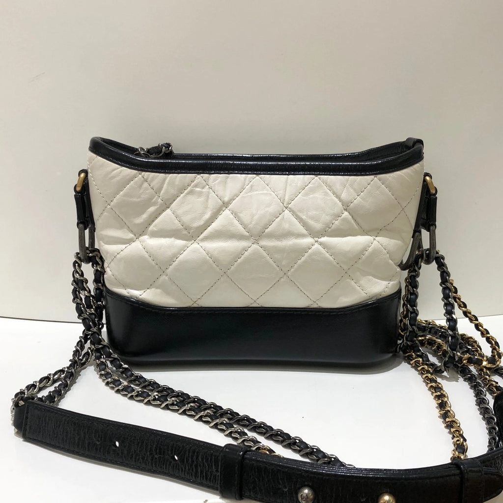 CHANEL Small Black White Colorblock Crossbody Bag For Women