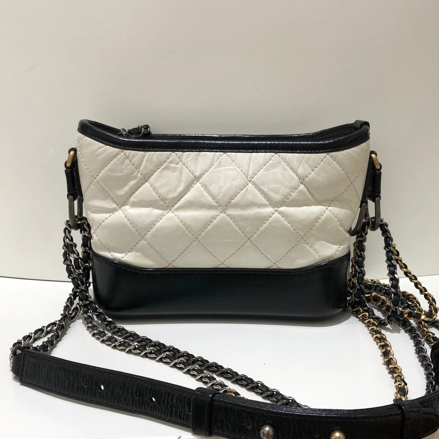 CHANEL Small Black White Colorblock Crossbody Bag For Women