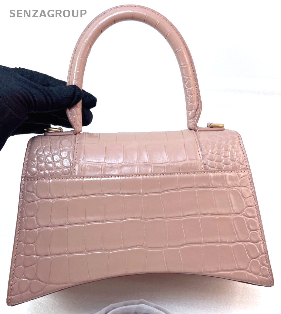 Balenciaga Hourglass XS Light pink Top Handle 2WAY Shoulder bag Brand NEW Women