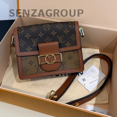 Louis Vuitton Monogram Daphne Small Brown Gold Buckle Shoulder Bag