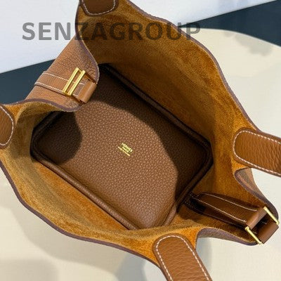 Hermes Picotin Lock 18 Gold Brown Gold Hardware TC Leather Handbag