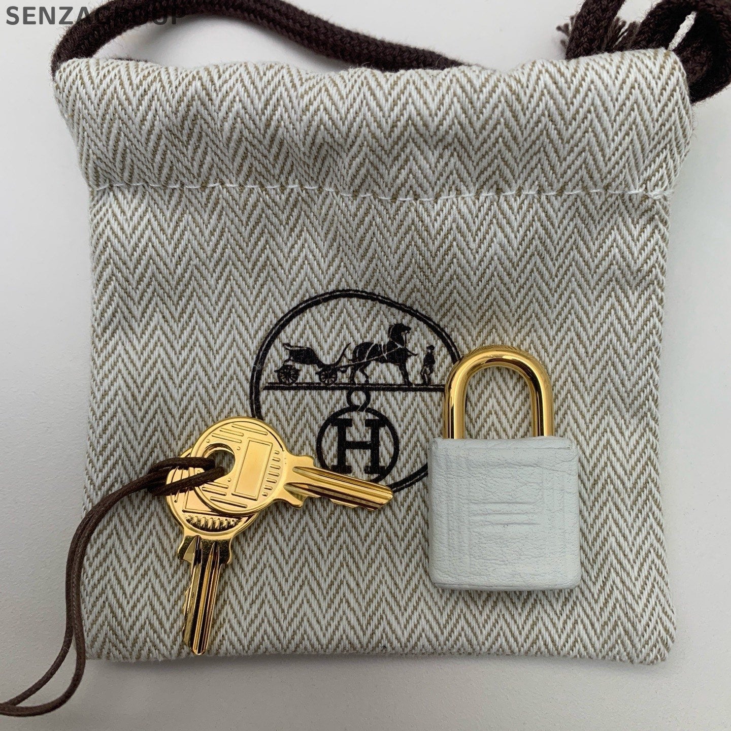 Hermes Picotin18 Top Handle Shoulder Bag White Gold Women Classic Fashion