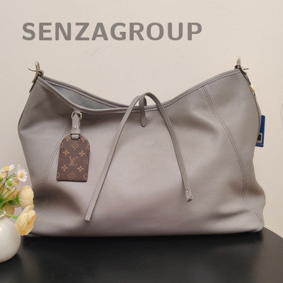 Louis Vuitton Cargo Carryall Grey Silver Lambskin Medium Shoulder Bag