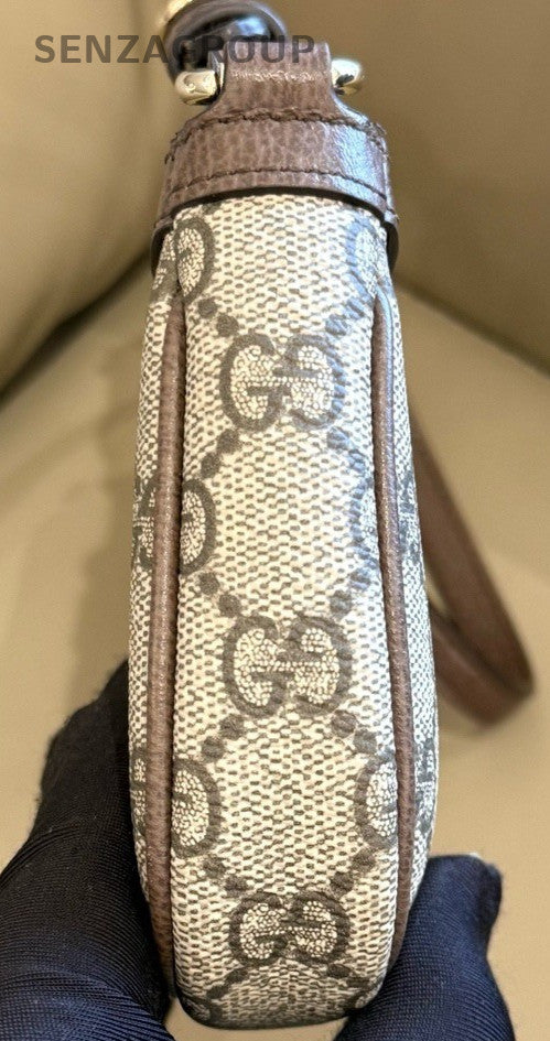 Gucci Ophidia Mini Shoulder Bag Crossbody Beige Brown Gold Women Classic