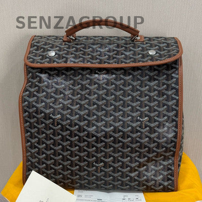 Goyard Saint Legar Backpack - Classic Brown Monogram Silver Hardware Unisex