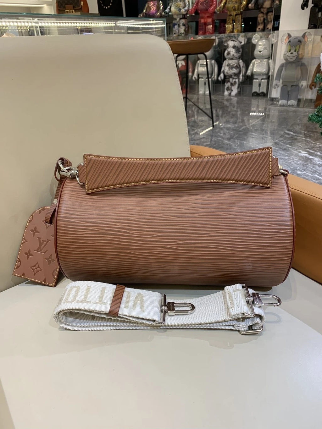 Louis Vuitton Epi Soft Polochon Cylinder Shoulder Crossbody Bag Women