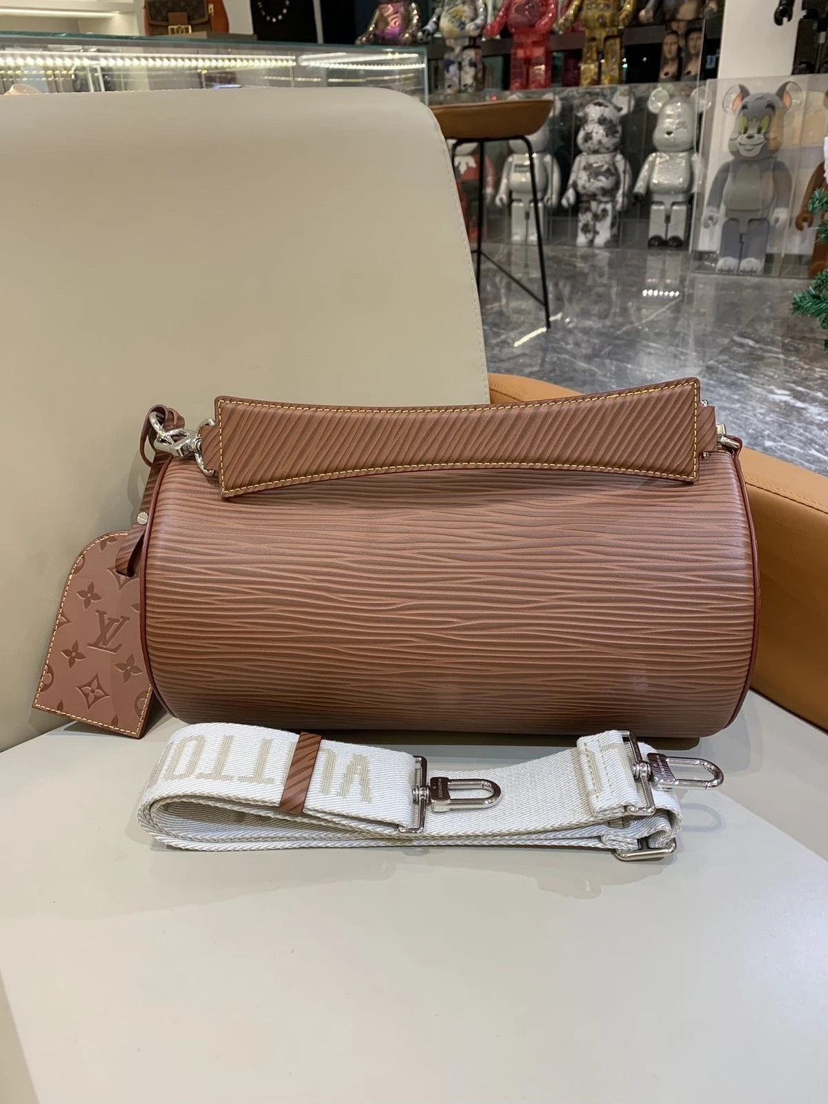 Louis Vuitton Epi Soft Polochon Cylinder Shoulder Crossbody Bag Women