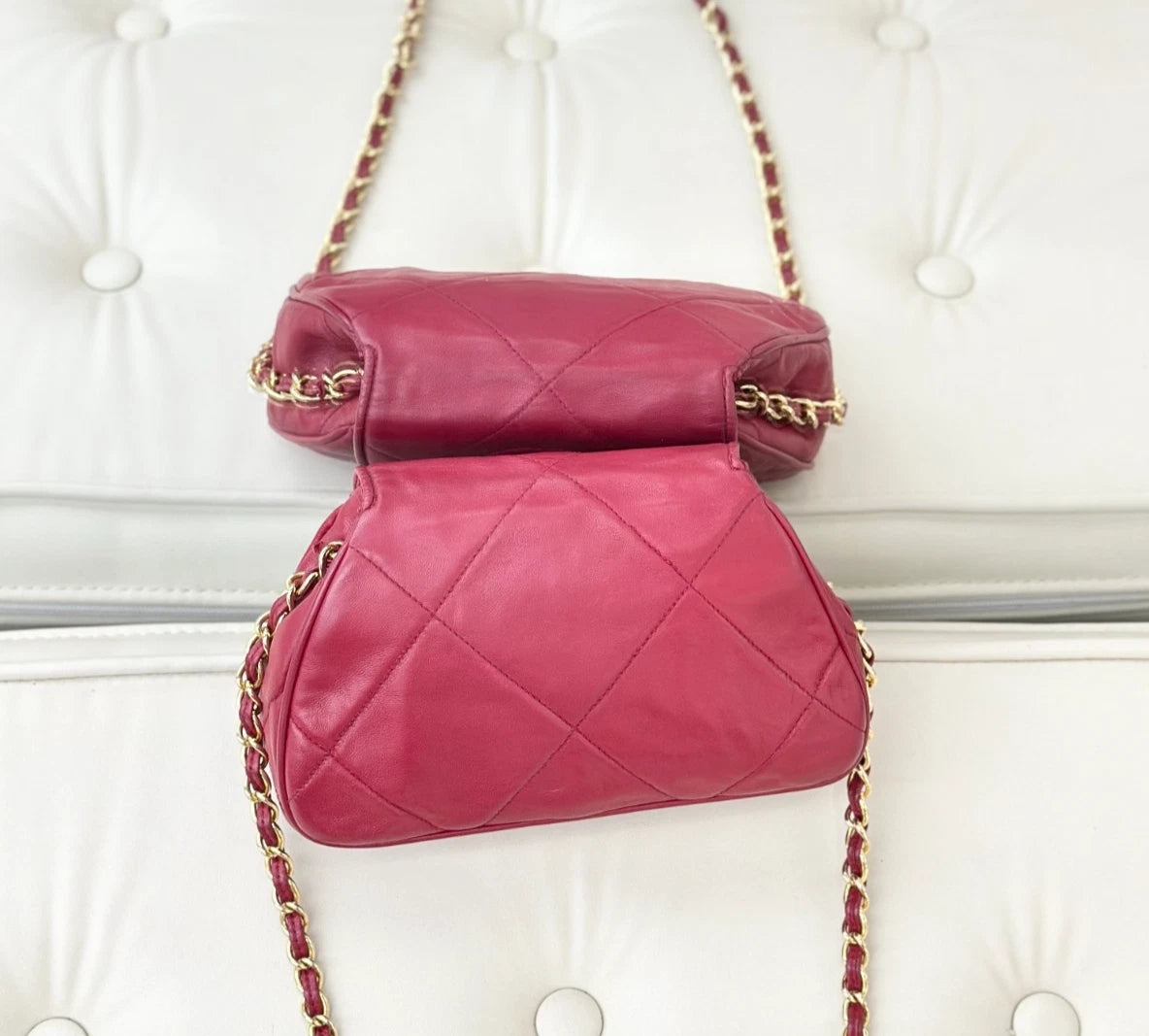 Chanel CC Logo Lambskin Shoulder Bag Crossbody Women S
