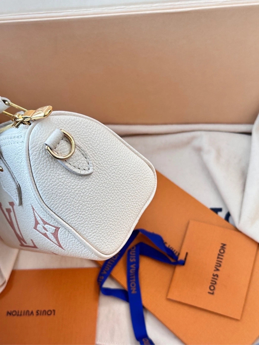 Louis Vuitton Speedy Nano Strawberry Milk Top Handle Bag For Women