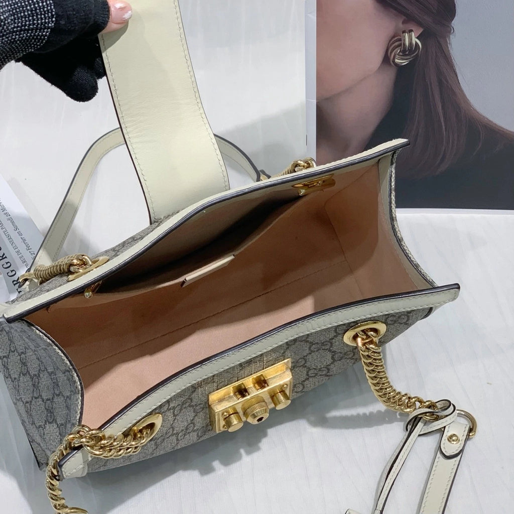 Gucci Canvas Classic White Small Shoulder Bag For Women