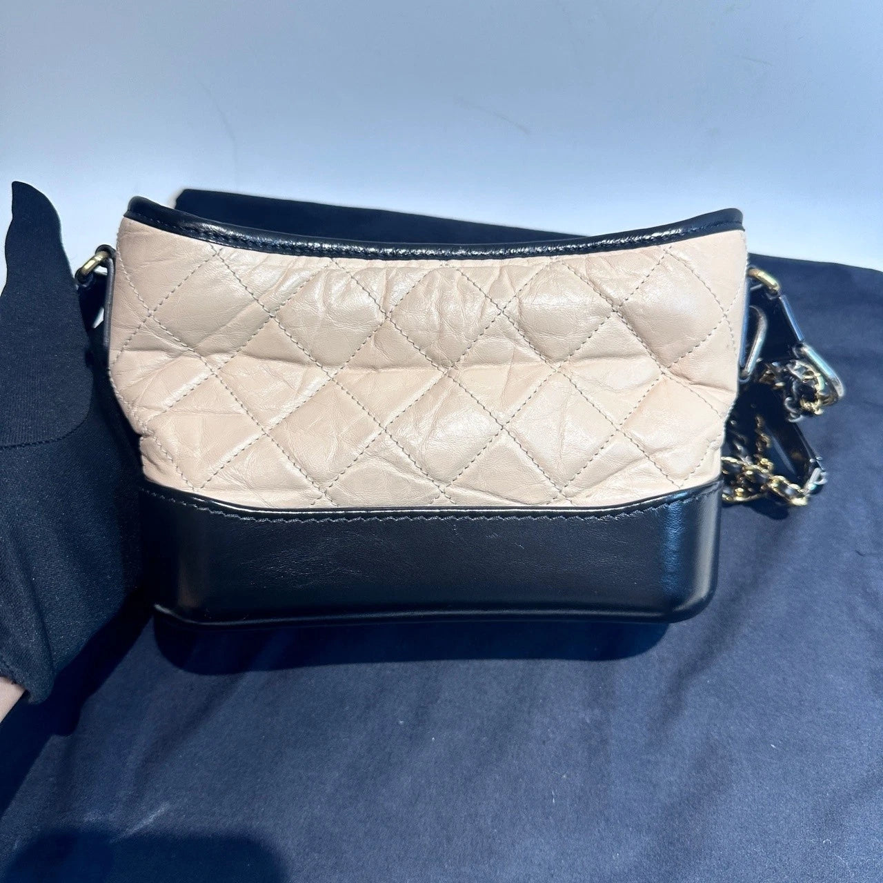 CHANEL Gabrielle Calfskin Quilted Small Shoulder Crossbody Women