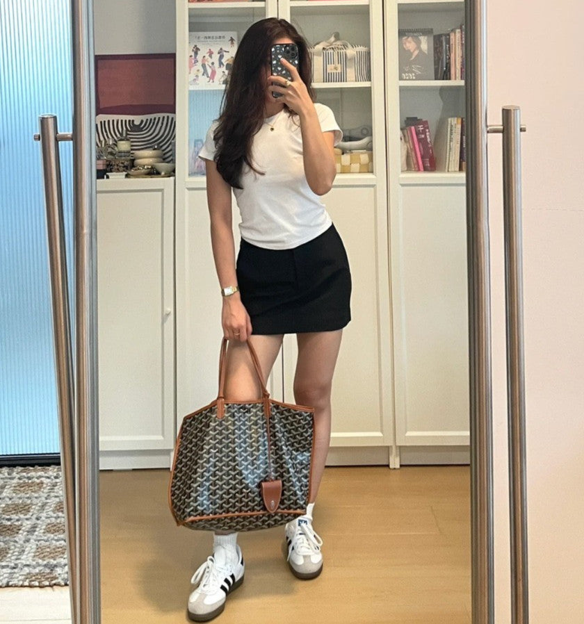 Goyard Tote MM Monogram caramel color with pouch Shoulder Handbag Brown