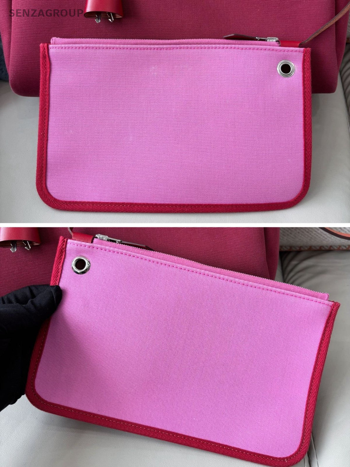 Hermes herbag31 Top Handle Shoulder Crossbody Bag Red Women