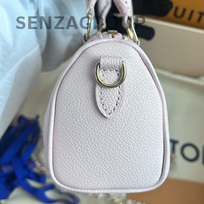 Louis Vuitton Speedy Nano Pink Gold Chain Crossbody Bag for Women