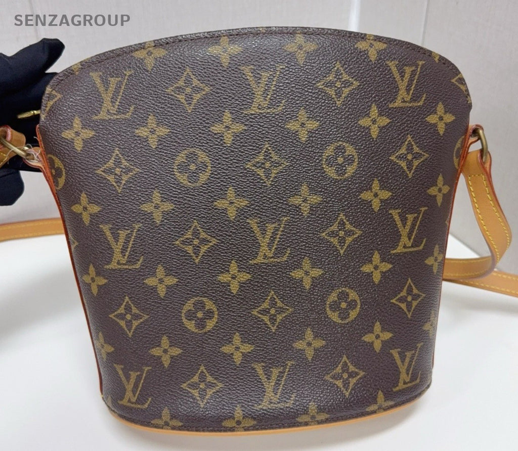 Louis Vuitton Flask Monogram Shoulder Crossbody Bag Brown Women