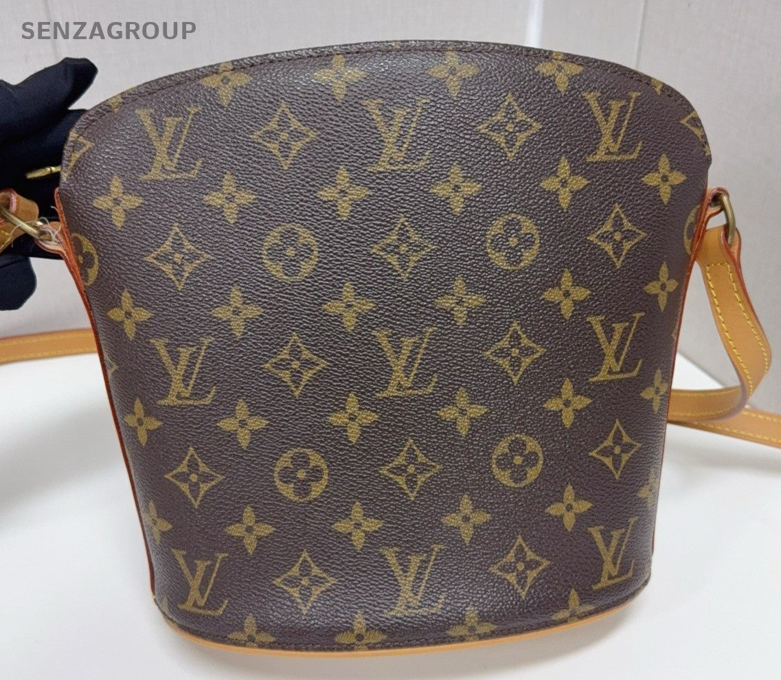 Louis Vuitton Flask Monogram Shoulder Crossbody Bag Brown Women