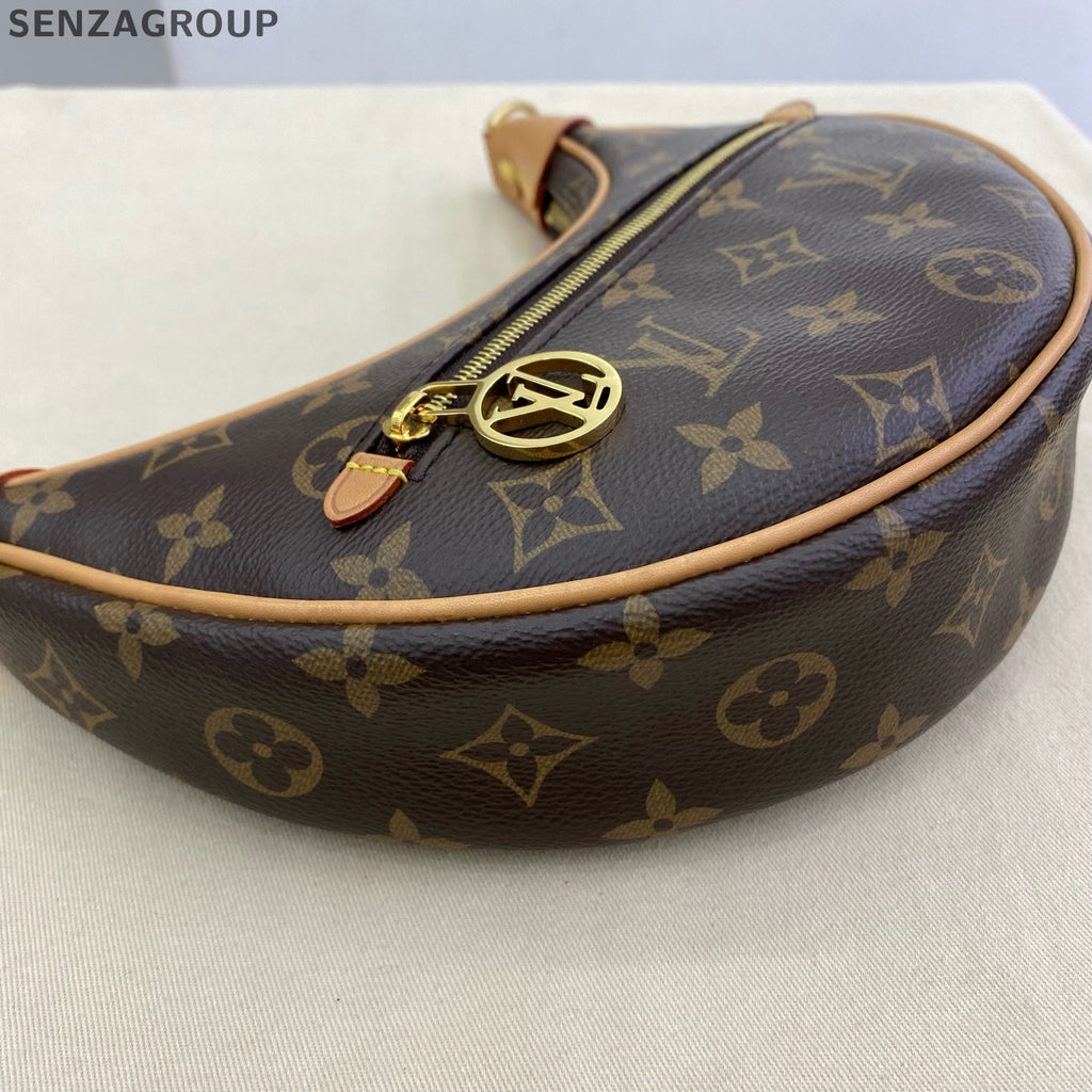 Louis Vuitton Loop Monogram Chain Shoulder Crossbody Bag Brown Women