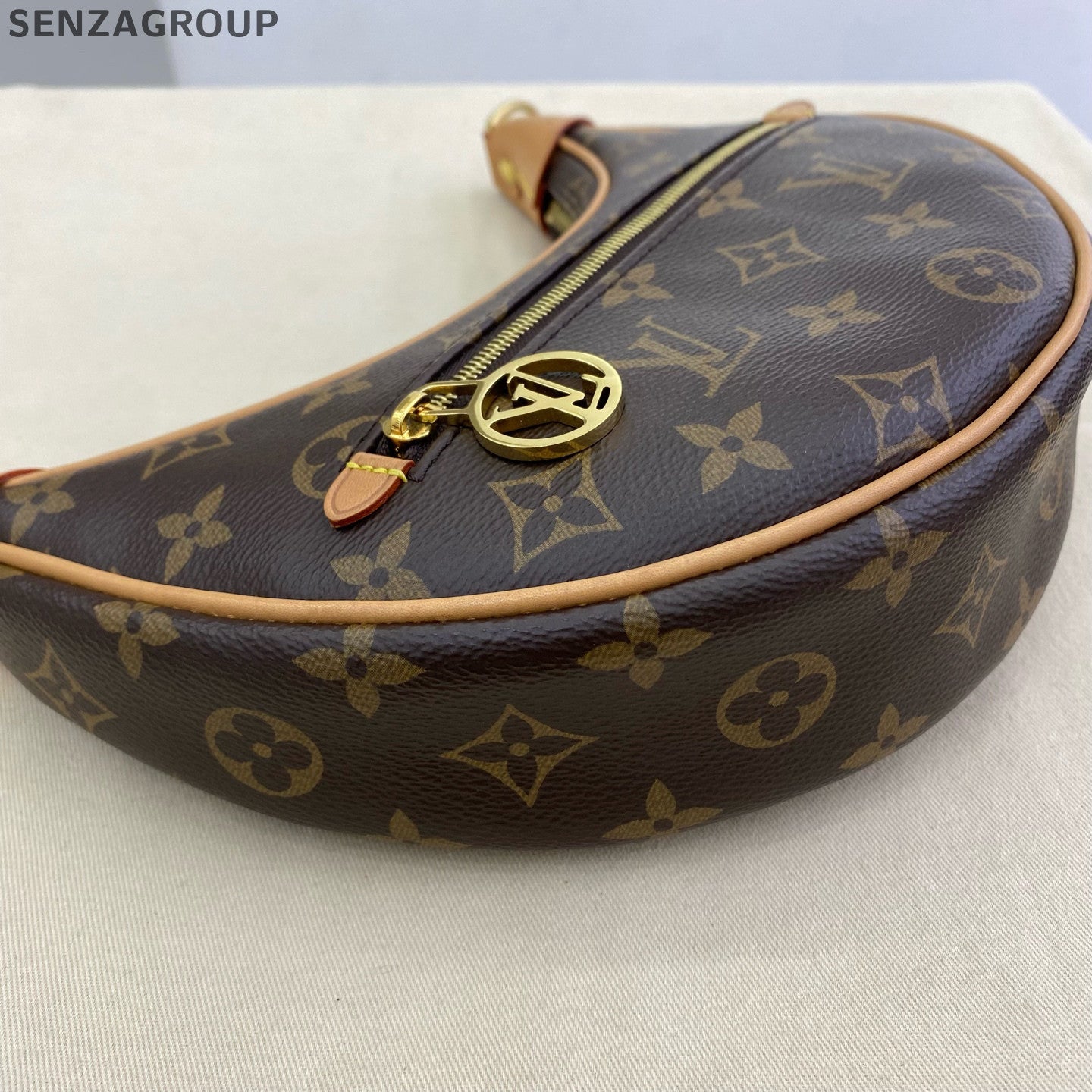 Louis Vuitton Loop Monogram Chain Shoulder Crossbody Bag Brown Women