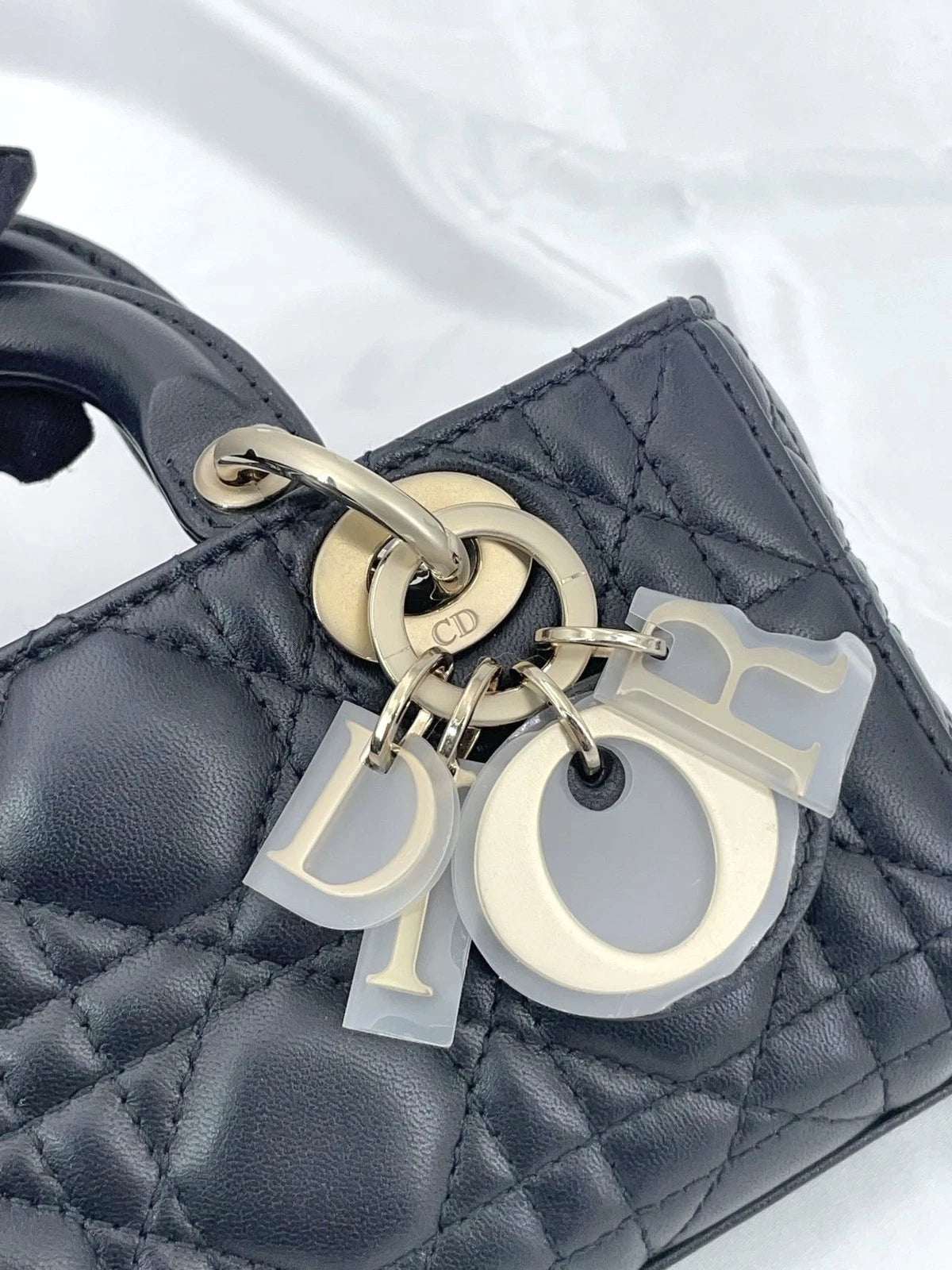 Dior Micro Black Calfskin D-Joy Shoulder Crossbody Bag For Women