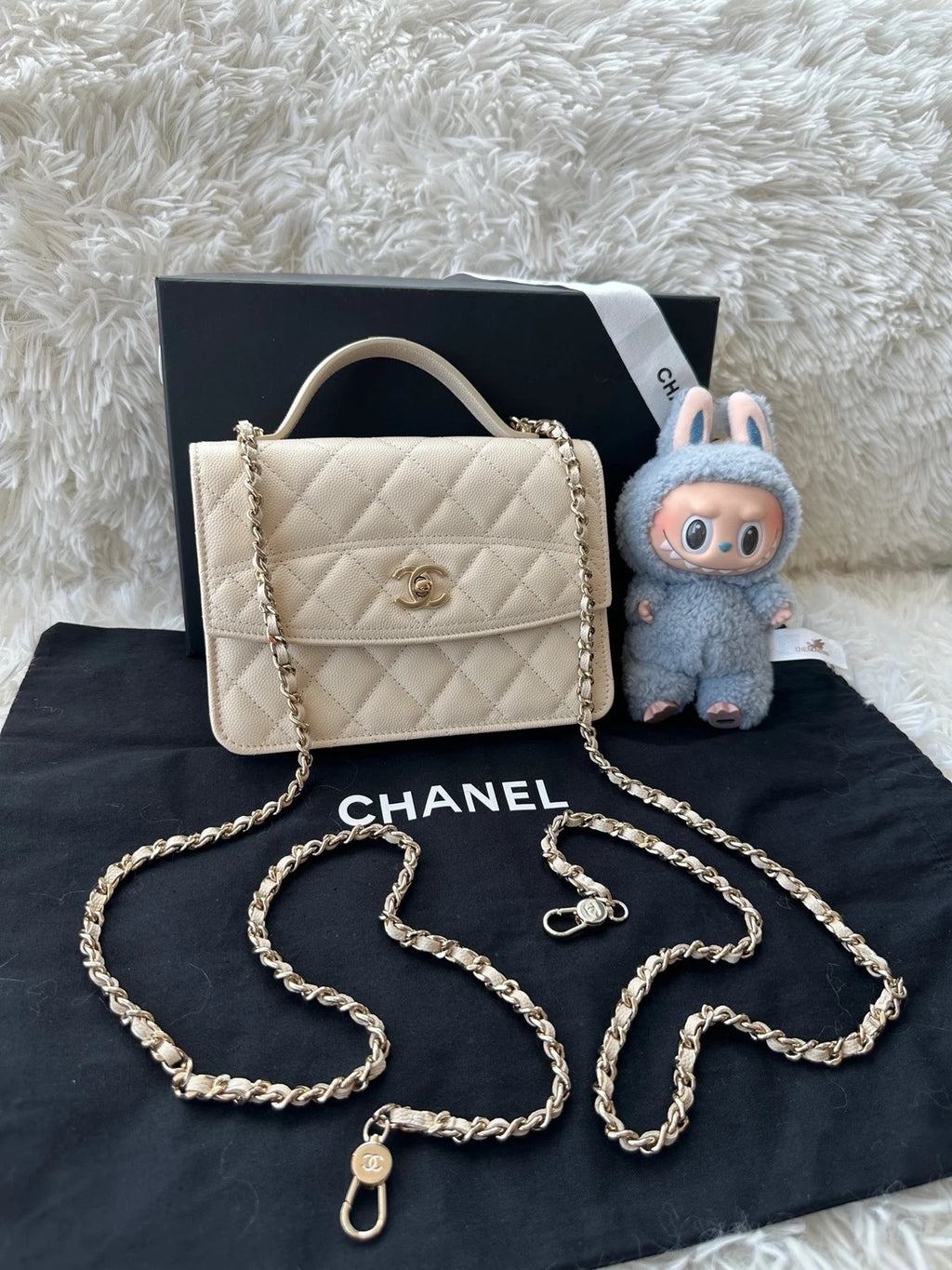 CHANEL Leather Backpack Shoulder Crossbody Handbag For Women