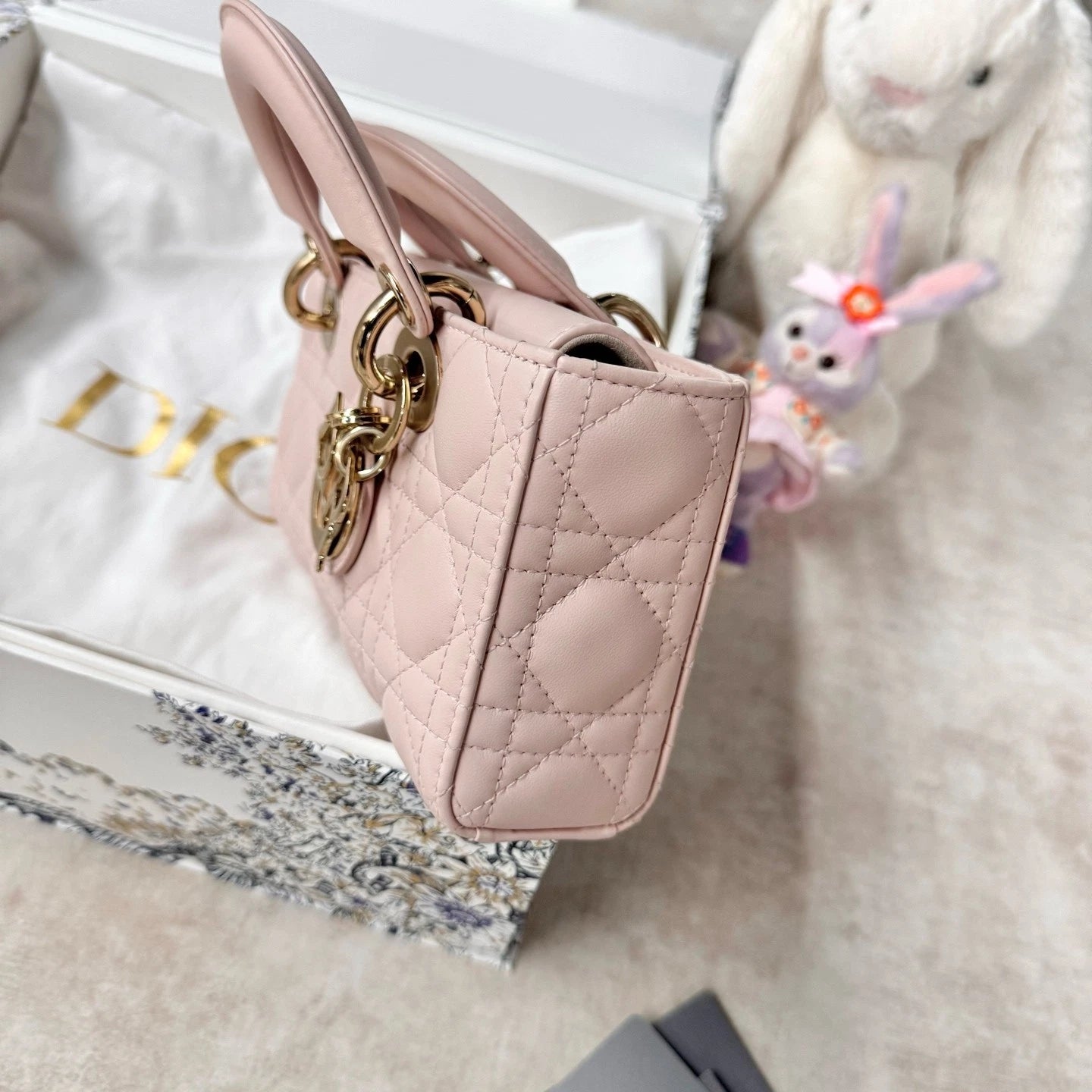 New Dior Horizontal Small D-Joy Sakura Pink Shoulder Bag For Women