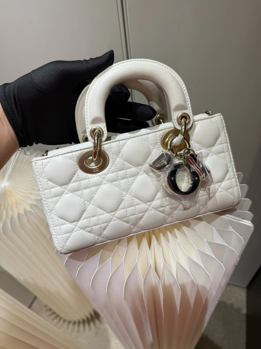 New Dior Djoy Small Calfskin White Shoulder Crossbody Bag For Women